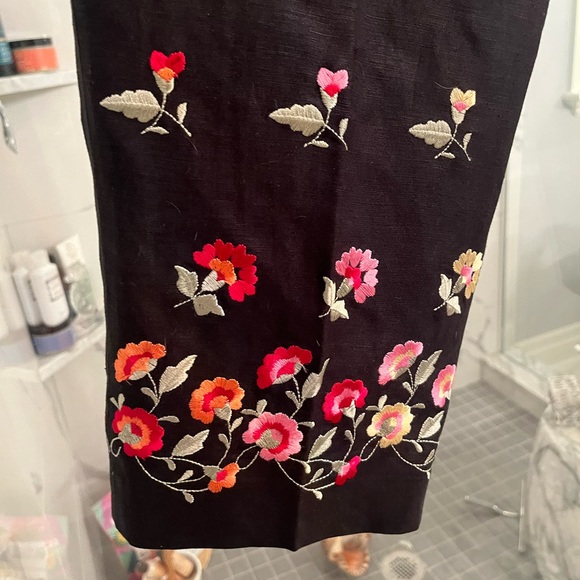 Larry Levine sport stretch embroidered summer pants, size 10 - Picture 15 of 17